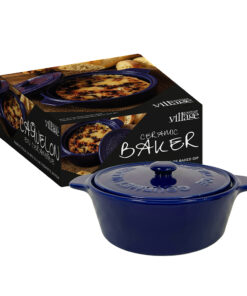 Navy Blue Ceramic Baker